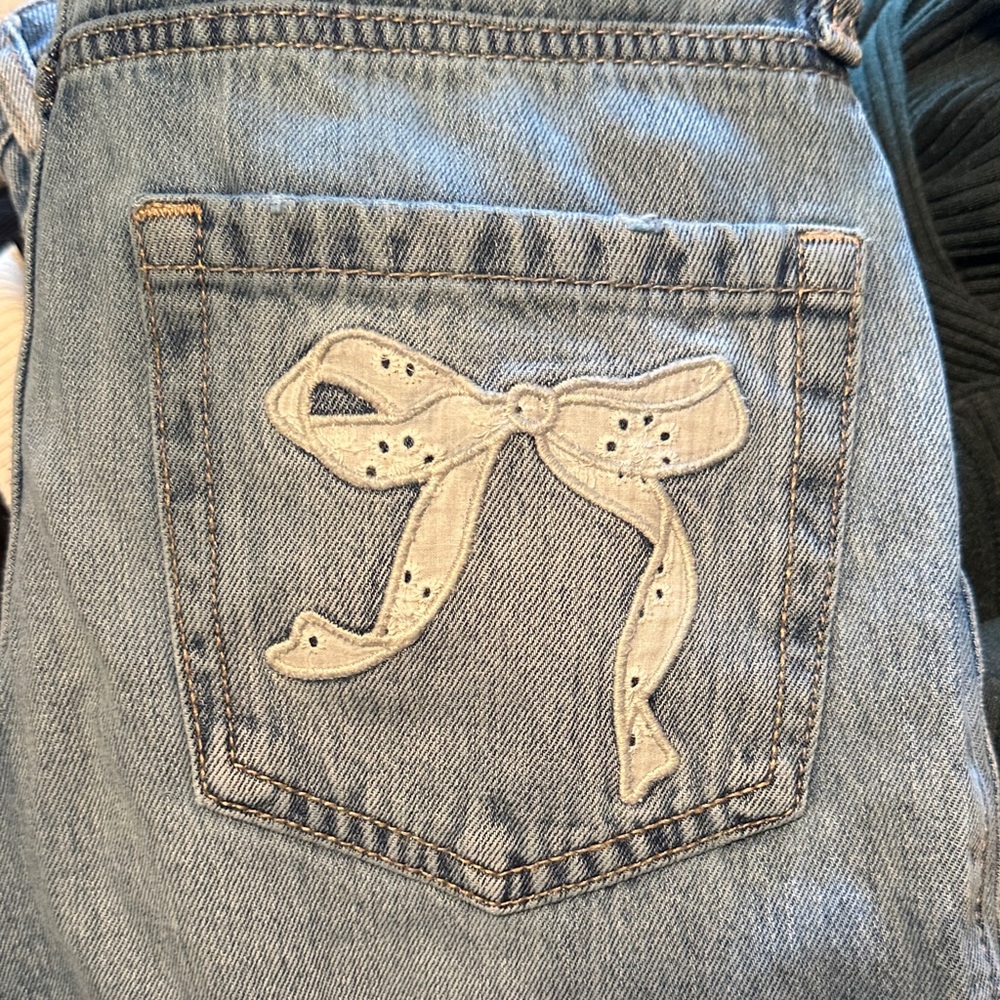 Hollister Light Blue Jeans with Bow Accent